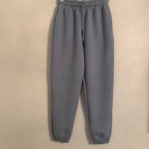 NEW LOOK  Womens Blue Guilted Fabric on Pant  Size S